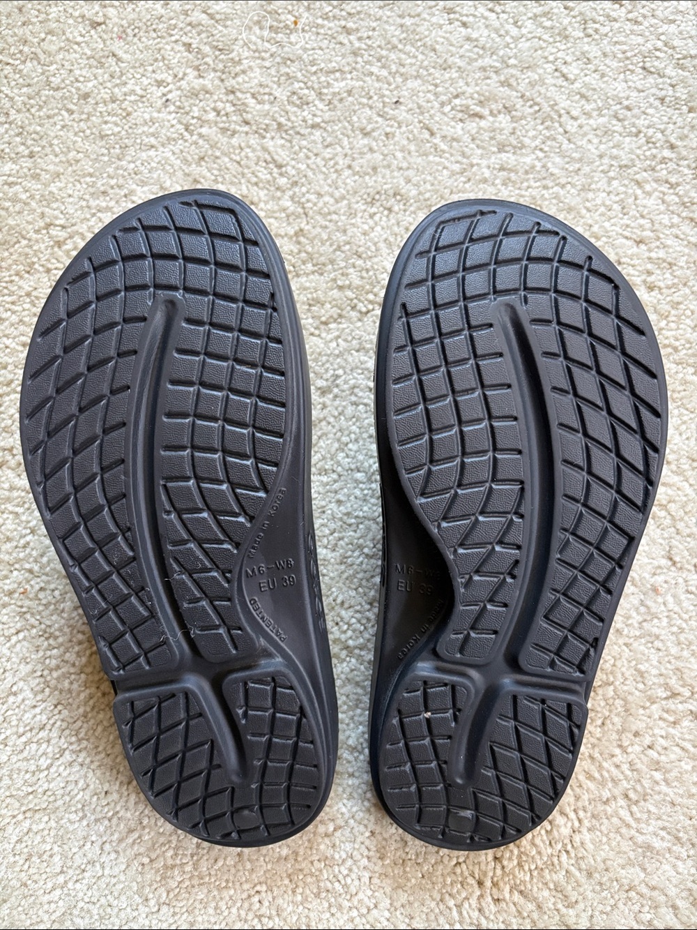 OOFOS Black Cushion Slide Sandals - Picture 7 of 12